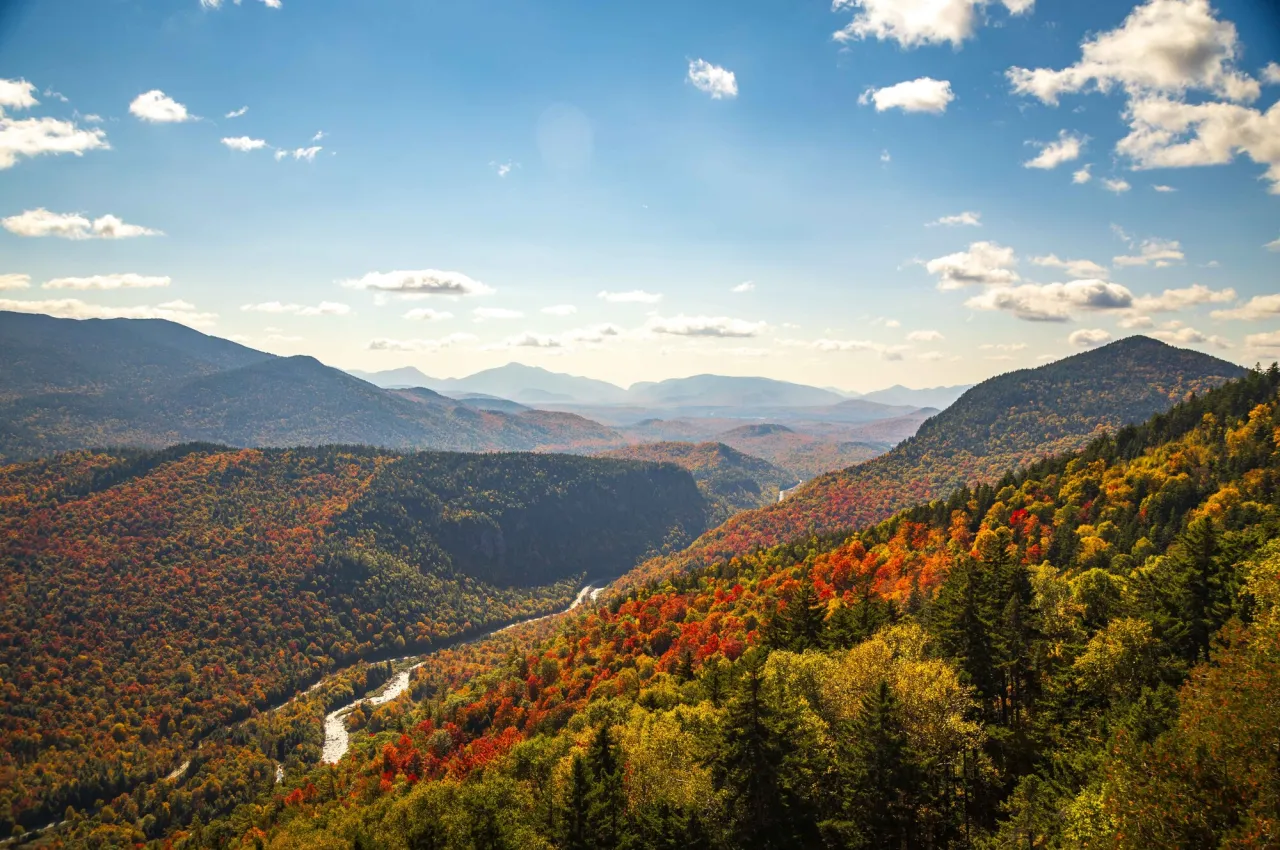 Fall foliage views in the Adirondacks.
