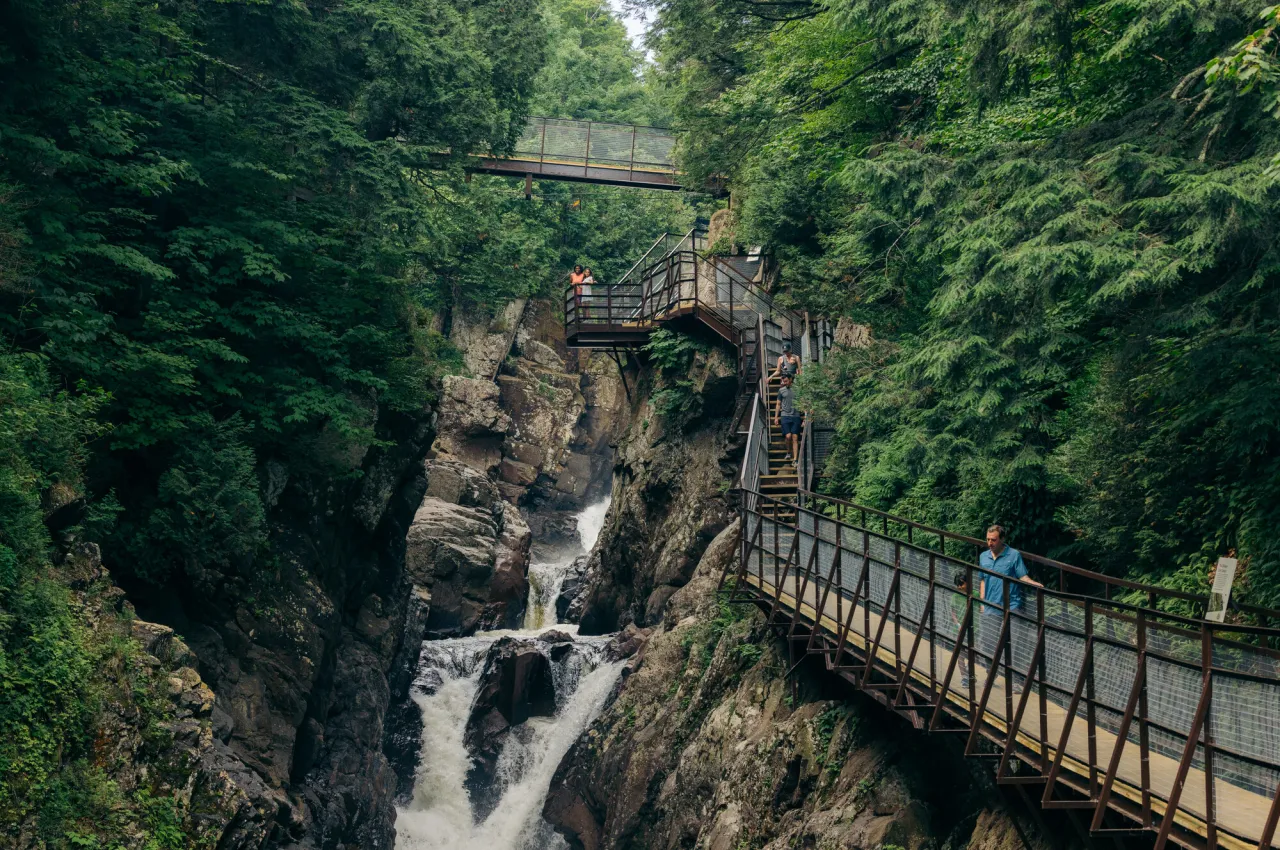 High Falls Gorge in the summer.