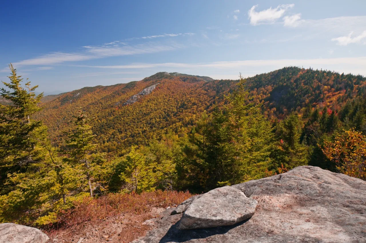 Jay Mountain's ridge during the fall