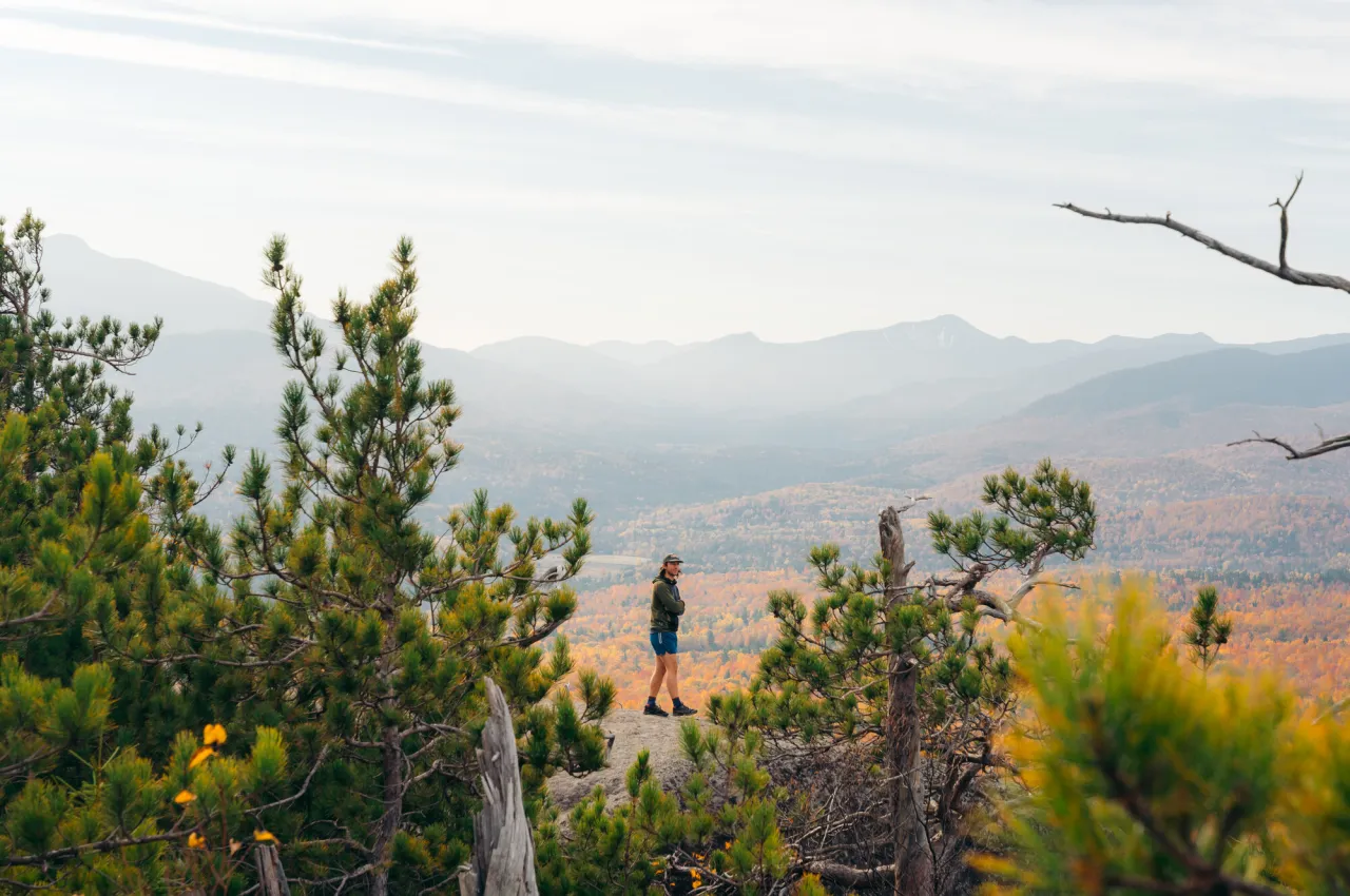 Hiking in the fall.