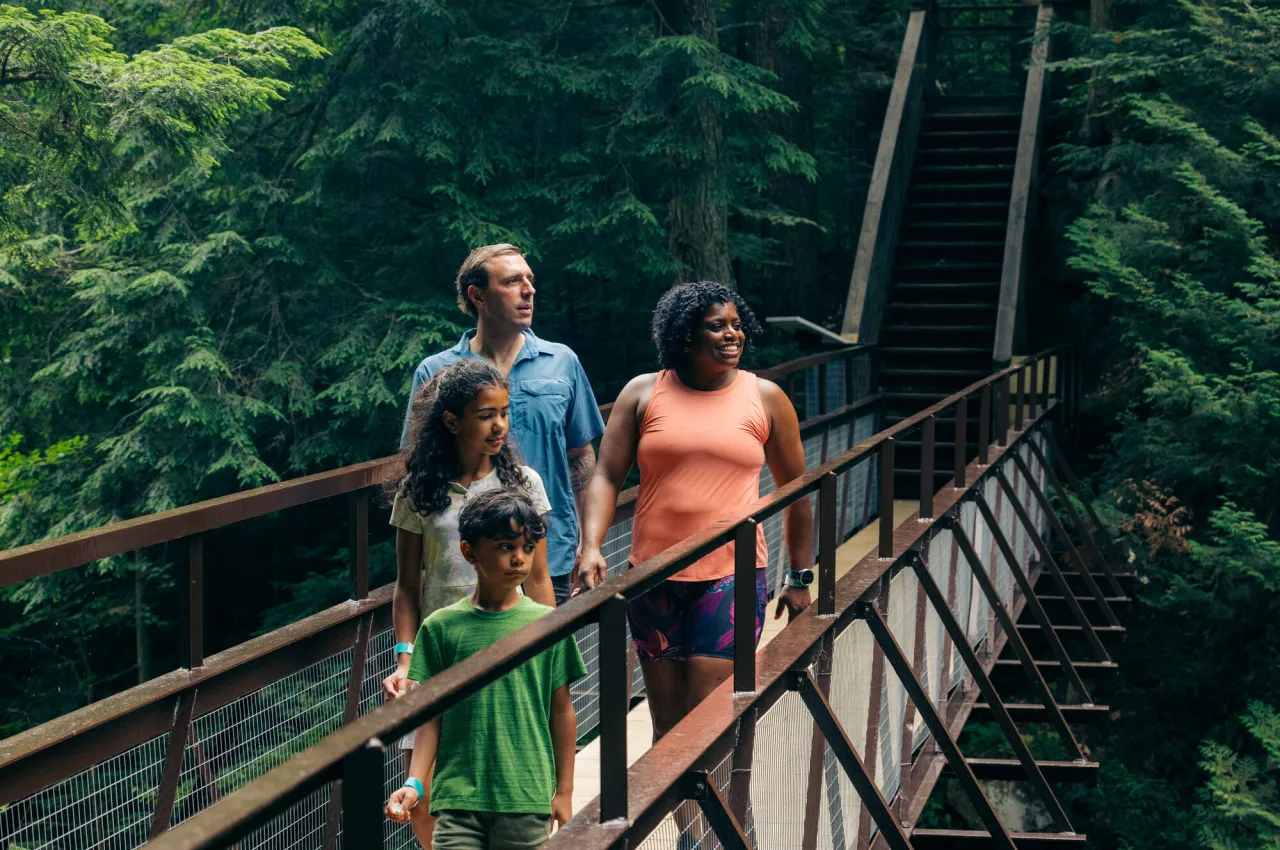 A family on vacation.