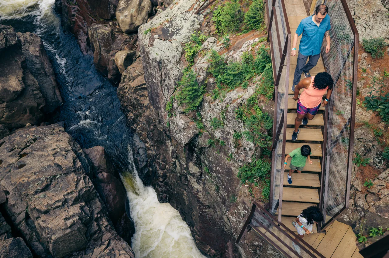 Exploring High Falls Gorge with the family.