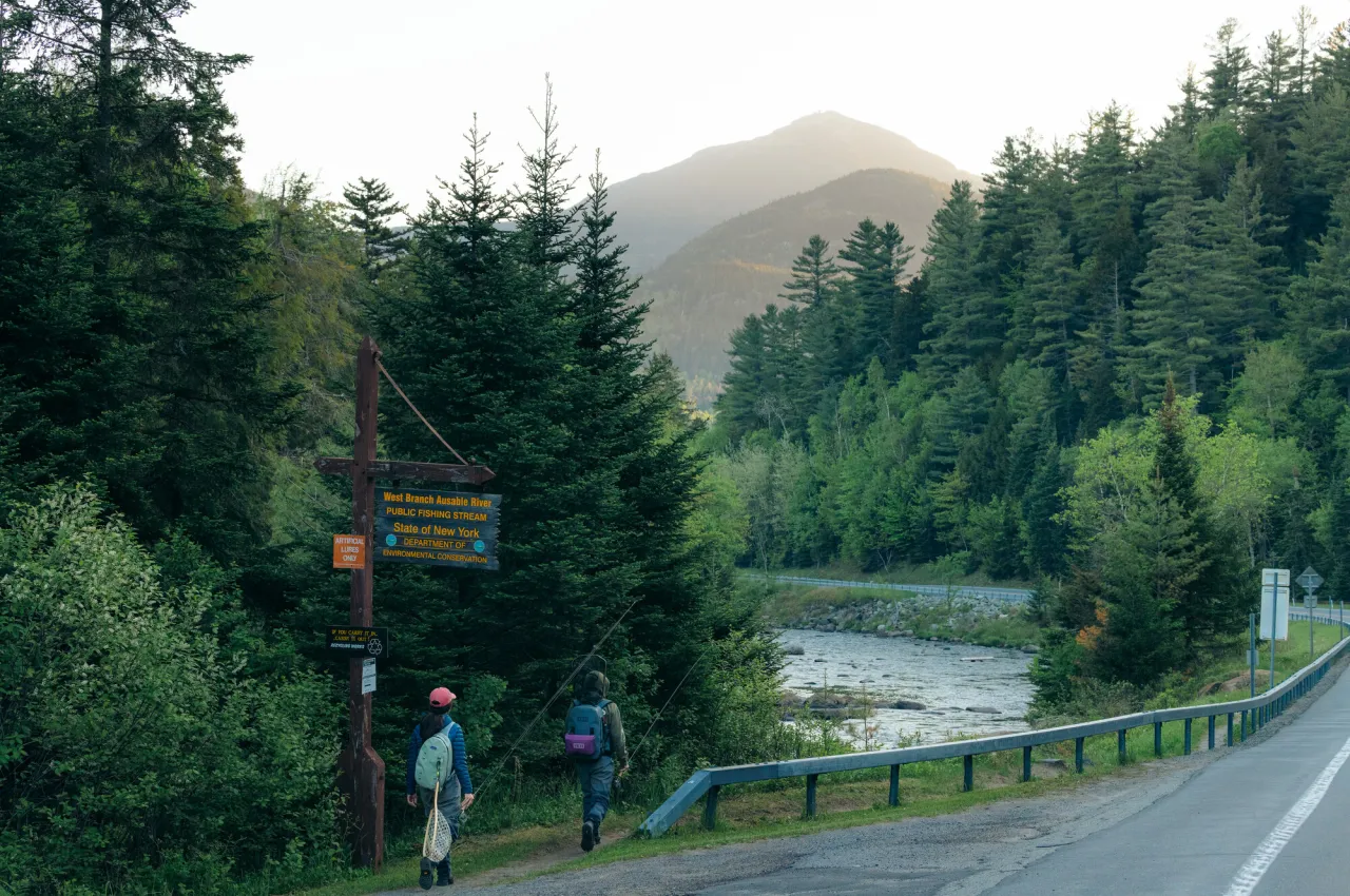 Fly fishing in the Adirondacks.