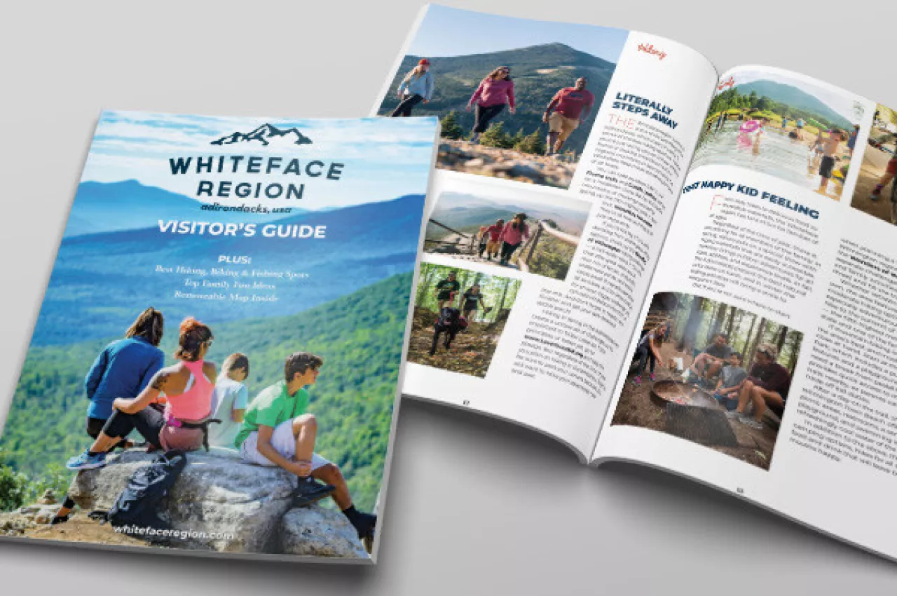 a spread of the Whiteface Region Guide