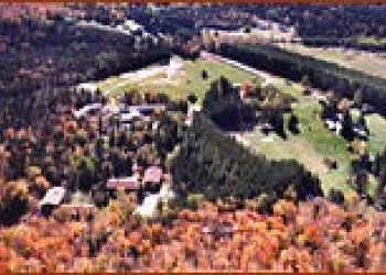 An aerial view of the North Country School.