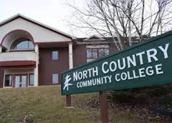 The front entry sign for North Country Community College.