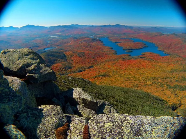Spectacular view from the summit of Whiteface Mountain