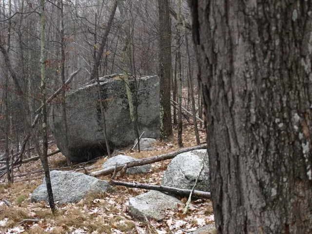 Boulders on the trail