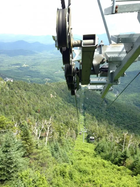 If you're scared of heights, this is a great way to ride up the mountain - just don't look down!