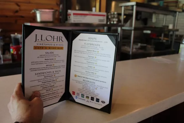 The J. Lohr Cafe has a good, simple menu.