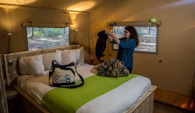 Yup. Real beds, folks. These tents are no joke.