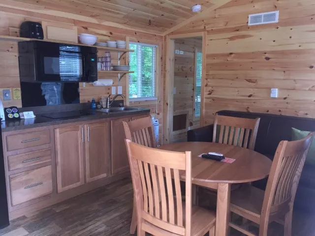 Camping may be a stretch. This is a straight up cabin.