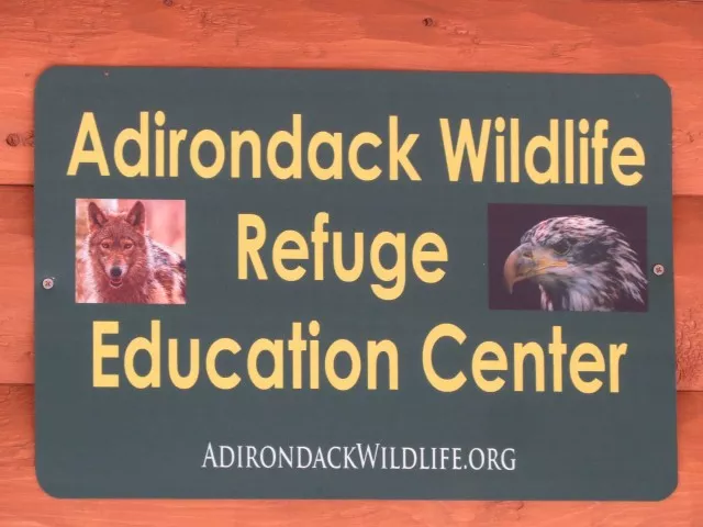 Adirondack Wildlife Refuge and Rehabilitation Center sign, photo by Joan Collins