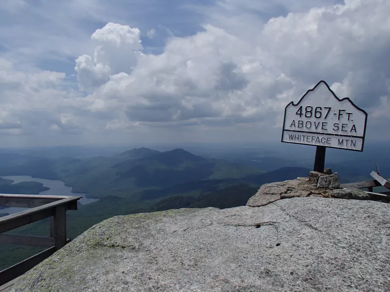 Views of the Adirondack Mountains from the peak of Whiteface Mountain