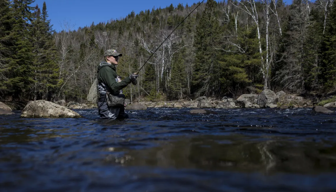 The world famous Ausable River is known for its fly fishing pleasure.