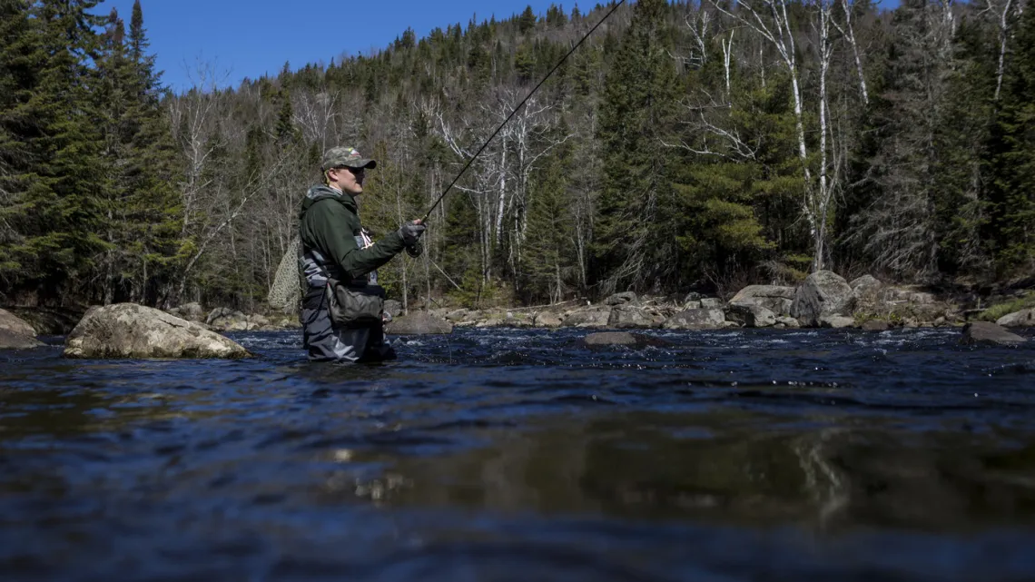 The world famous Ausable River is known for its fly fishing pleasure.